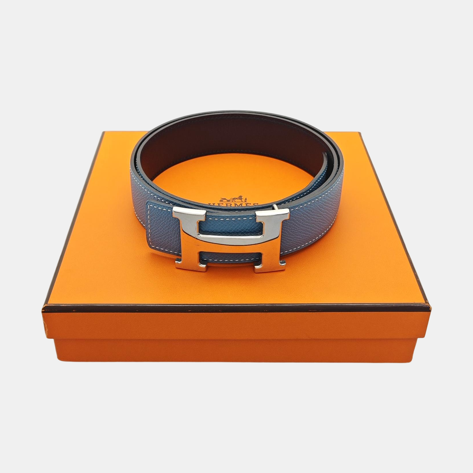 Leather Belt Blue