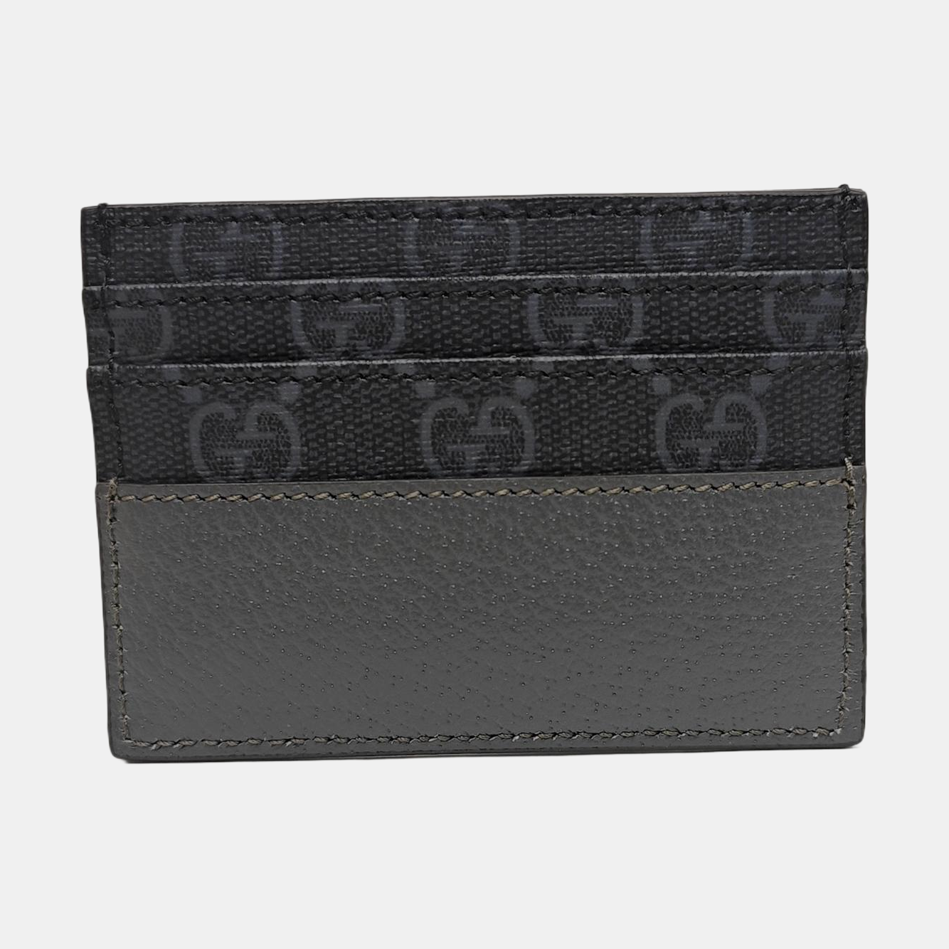 Monogram Coated Canvas Card Holder Black