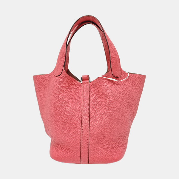 Authenticated pre-owned  Picotin Lock 18 Clemence Pink - Bucket Bag at Looply