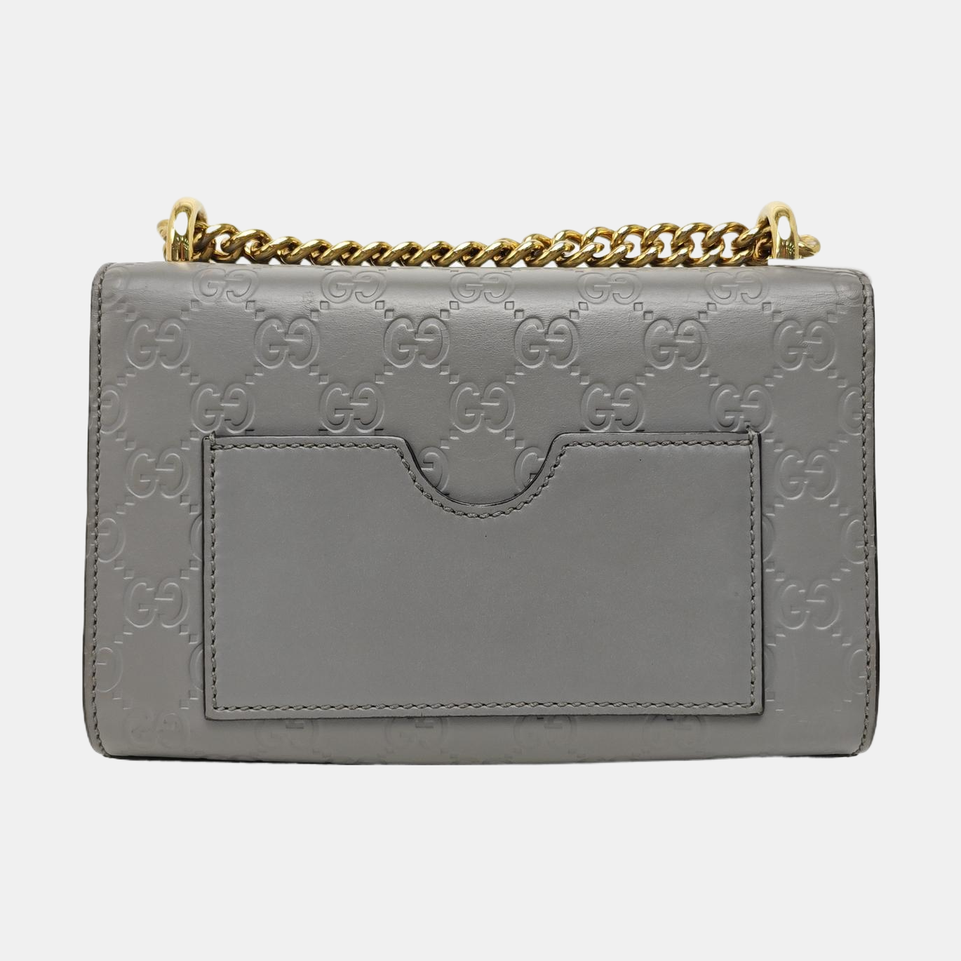 Padlock Small Monogram Calfskin Gray