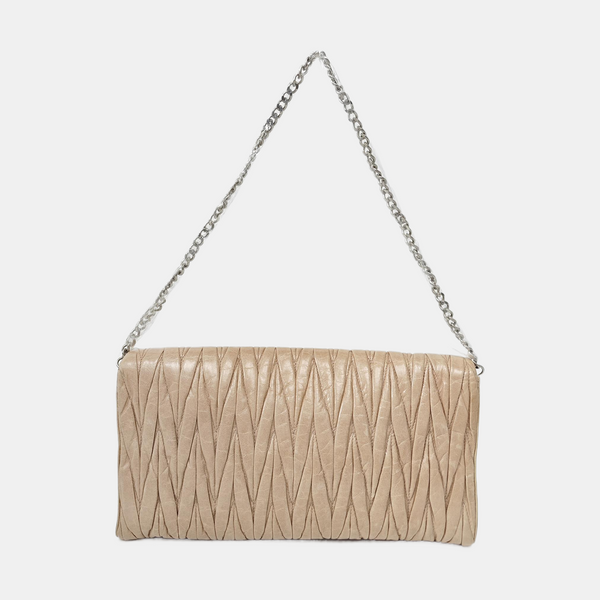 Miu Délice Quilted Lambskin Beige
