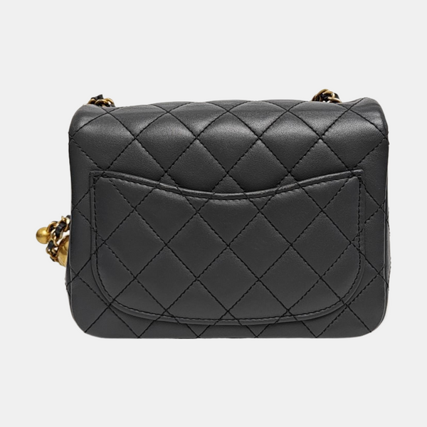 CLASSIC FLAP Mini Quilted Lambskin Gray