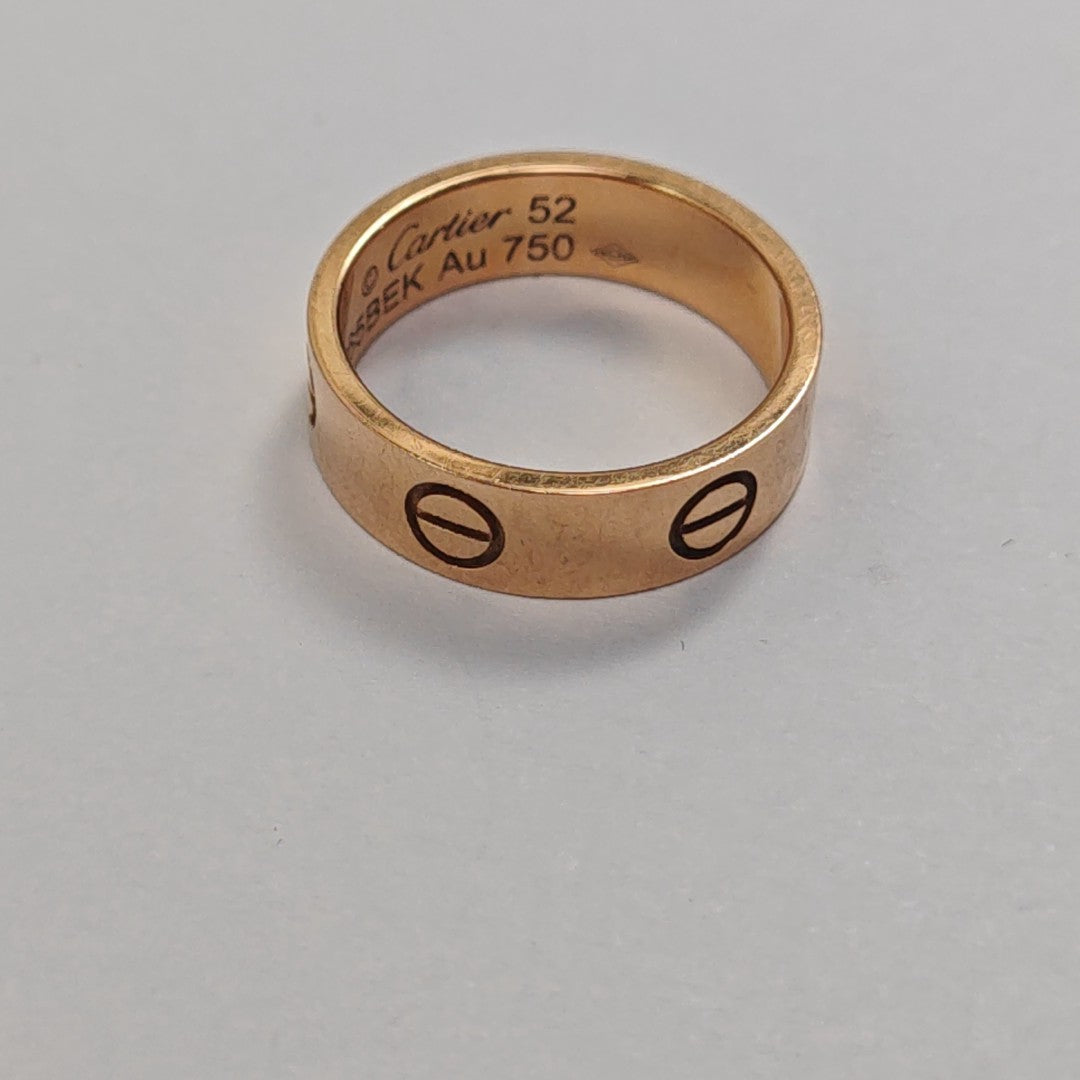 LOVE 18k Rose Gold Ring EU 52