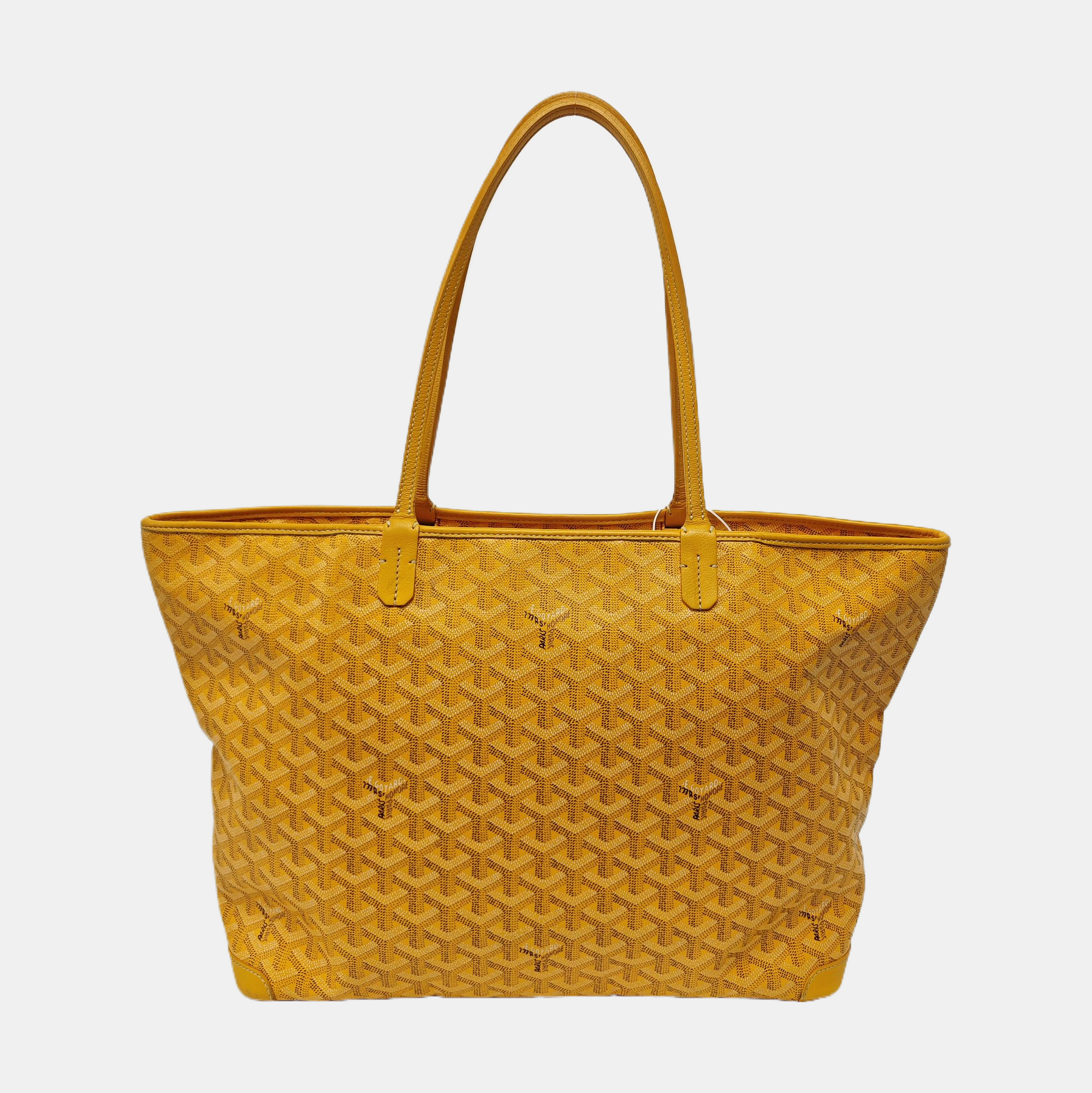 Coated Canvas Shoulder Bag Yellow