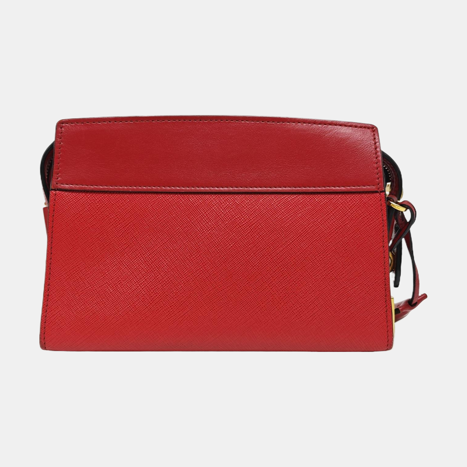 Saffiano Calfskin Shoulder Bag Red