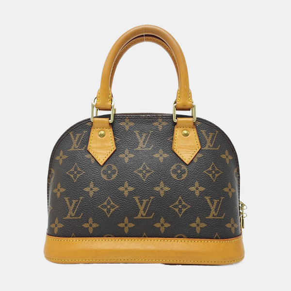 ALMA BB Monogram Coated Canvas Brown