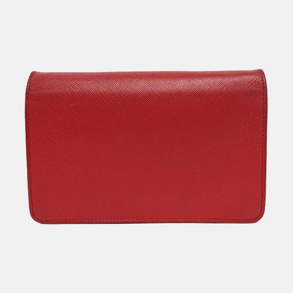 Saffiano Calfskin Crossbody Bag Red
