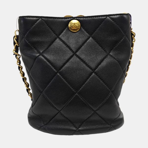 COCO LOVE Quilted Lambskin Black
