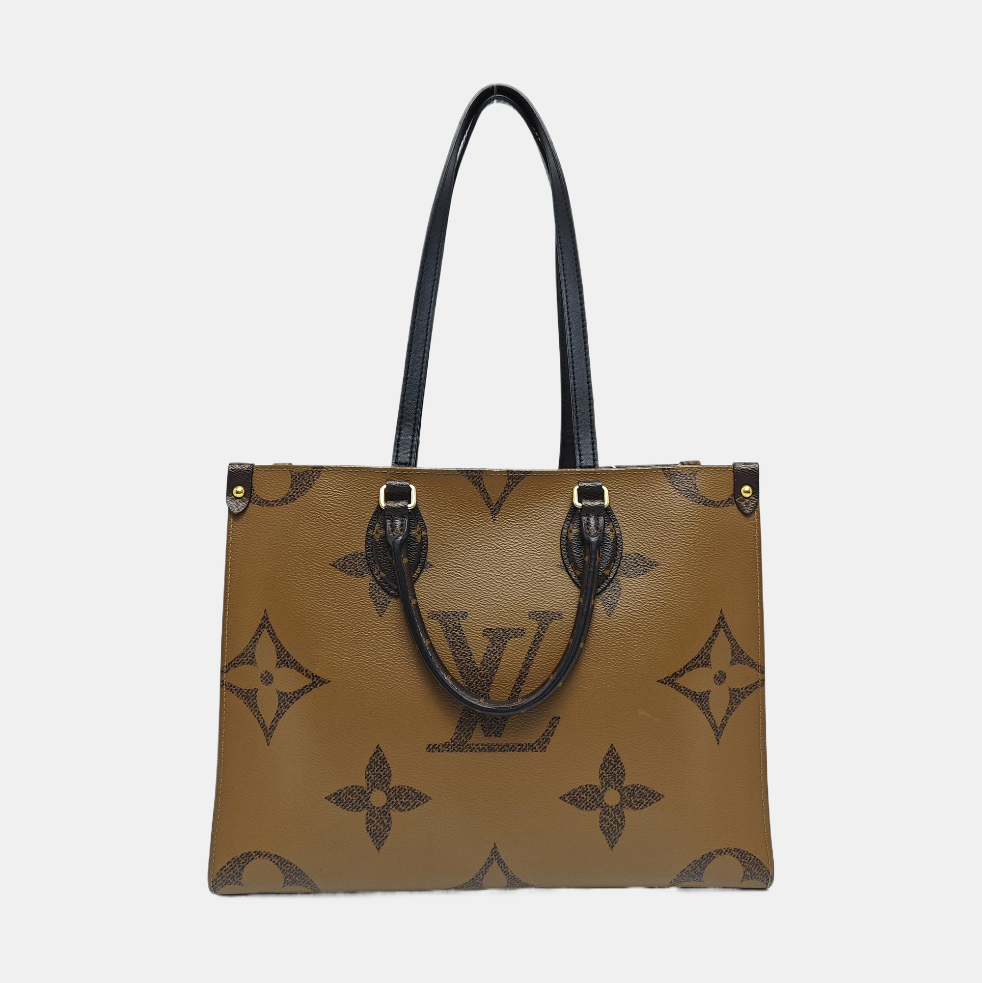 ONTHEGO MM Monogram Coated Canvas Brown