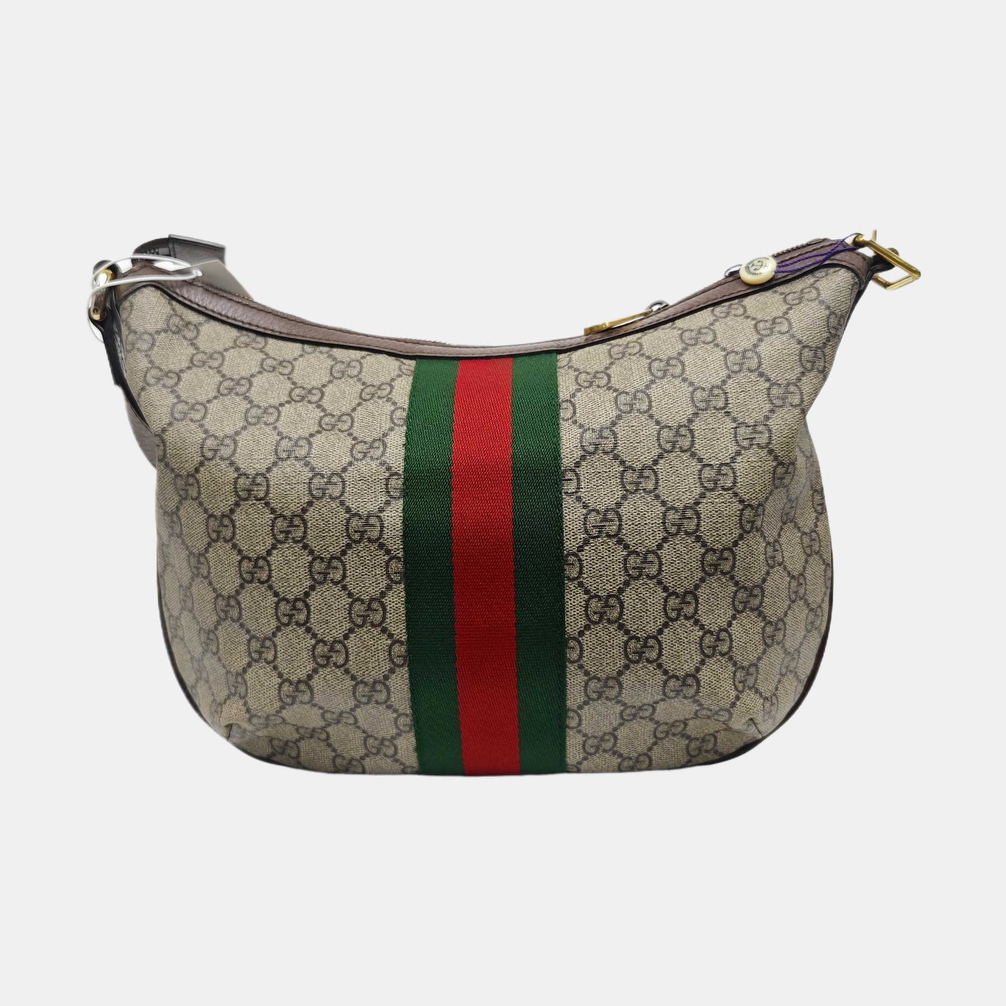Ophidia Small Monogram Coated Canvas Beige