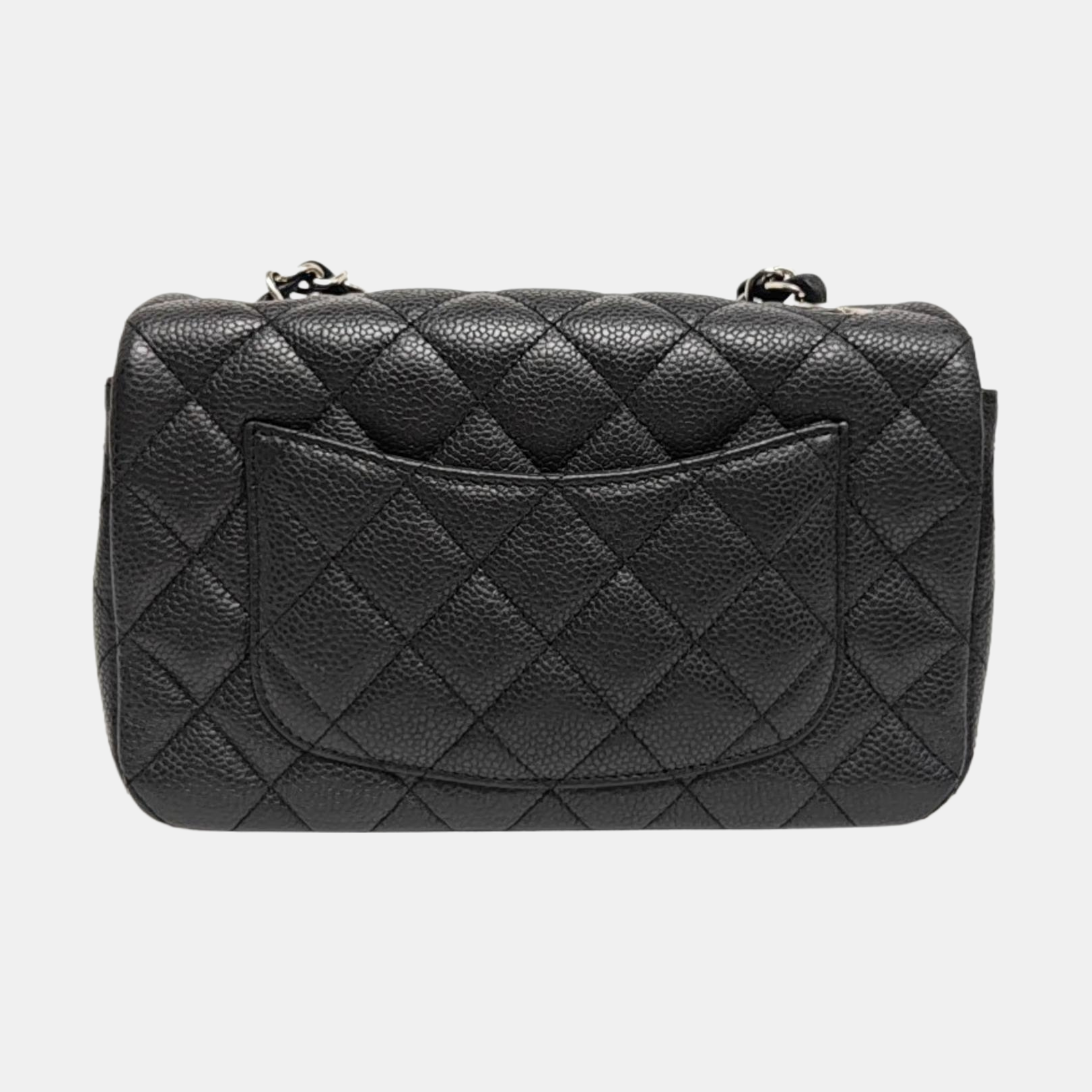 CLASSIC FLAP Mini Quilted Grained Calfskin Black
