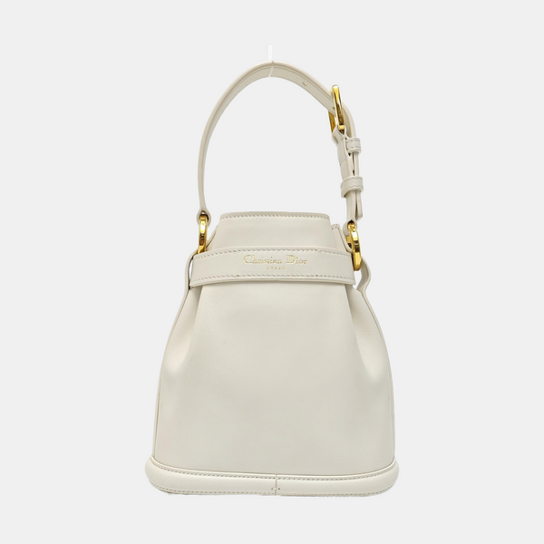 Calfskin Shoulder Bag Small White