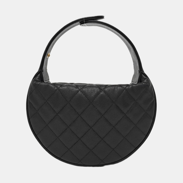Quilted Grained Calfskin Mini Black