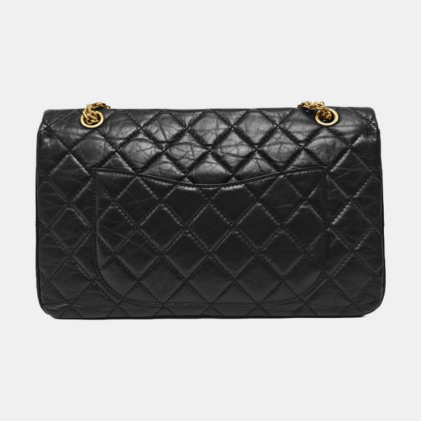 2.55 Maxi Quilted Calfskin Black