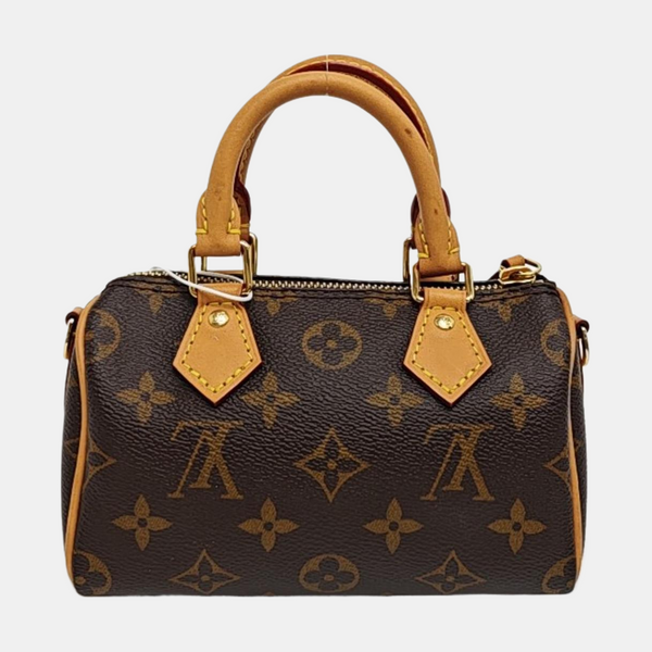 SPEEDY Nano Monogram Coated Canvas Brown