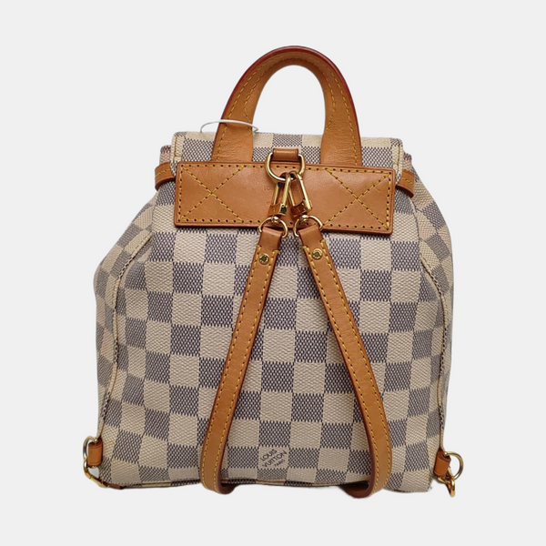SPERONE BB Damier Azur Coated Canvas White