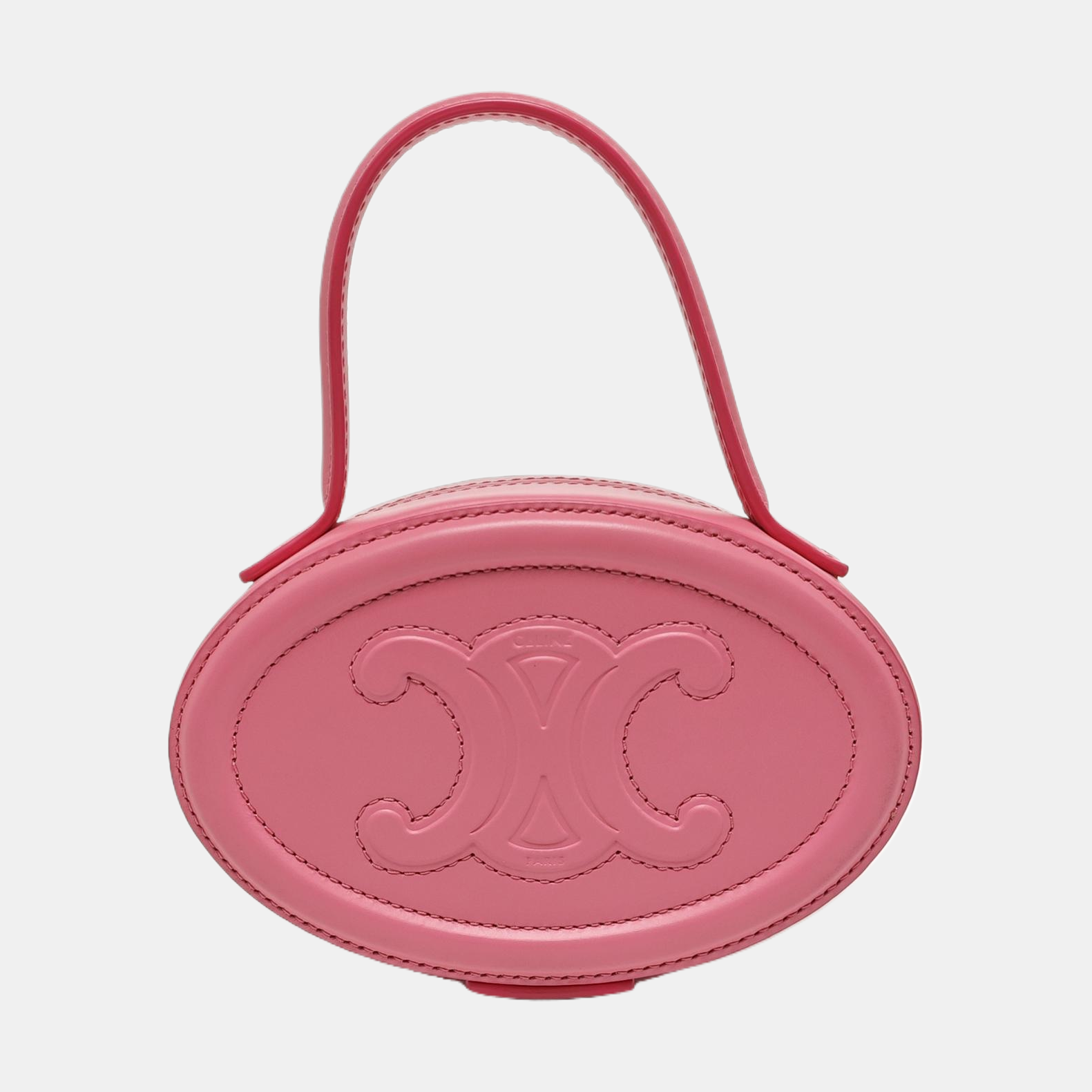 Authenticated pre-owned  TRIOMPHE Calfskin Pink - Top Handle Bag at Looply