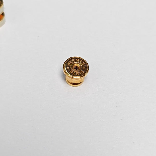 Pop H Metal Gold Stud Earrings