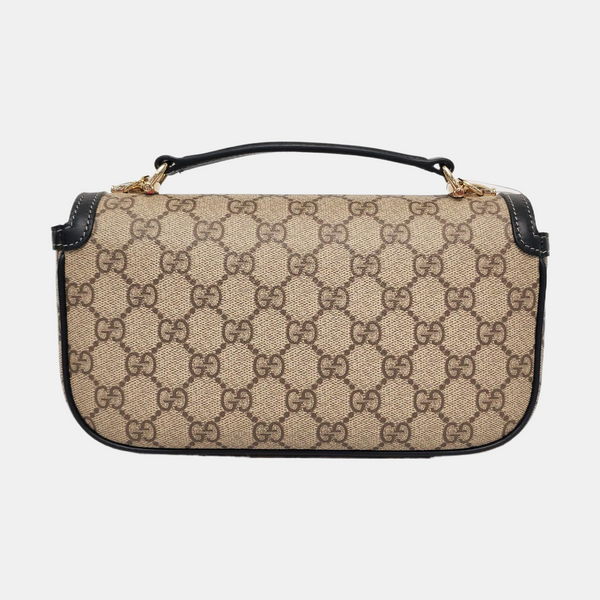 Horsebit 1955 Small Monogram Coated Canvas Beige