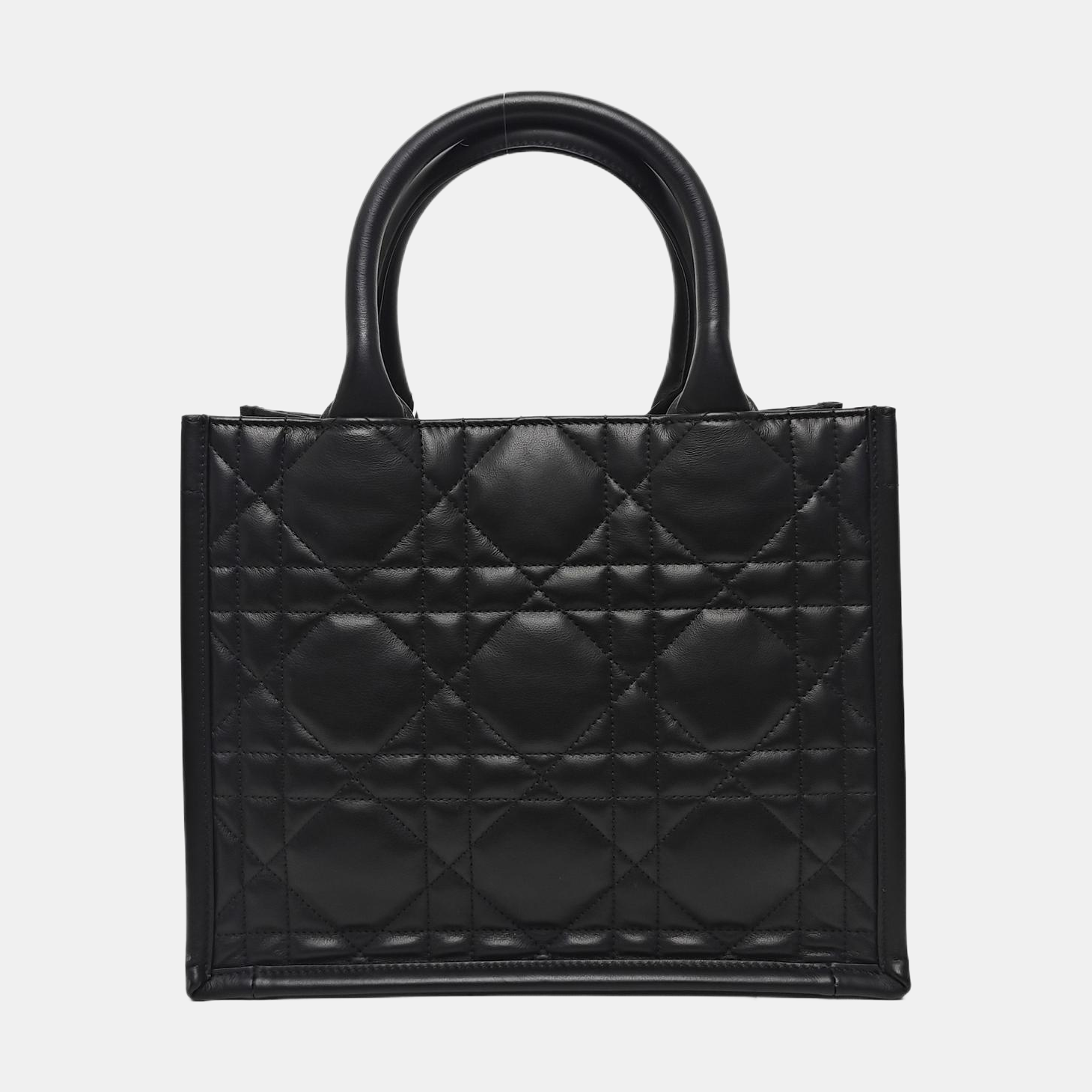 Book Tote Small Cannage Lambskin Black