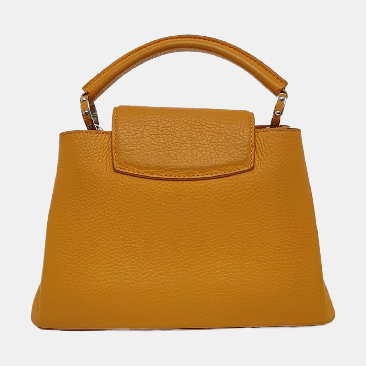 Authenticated pre-owned  CAPUCINES BB Calfskin Orange - Shoulder Bag at Looply