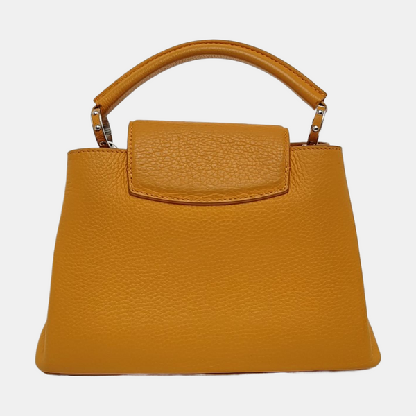 Authenticated pre-owned  CAPUCINES BB Calfskin Orange - Shoulder Bag at Looply