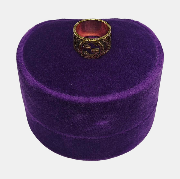 Interlocking G 18k Gold Ring HK 17