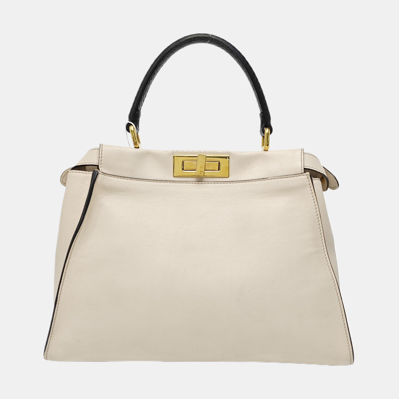 Peekaboo Medium Calfskin White
