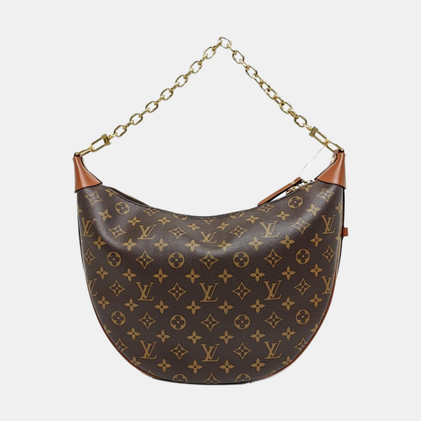 LOOP HOBO Monogram Coated Canvas Brown