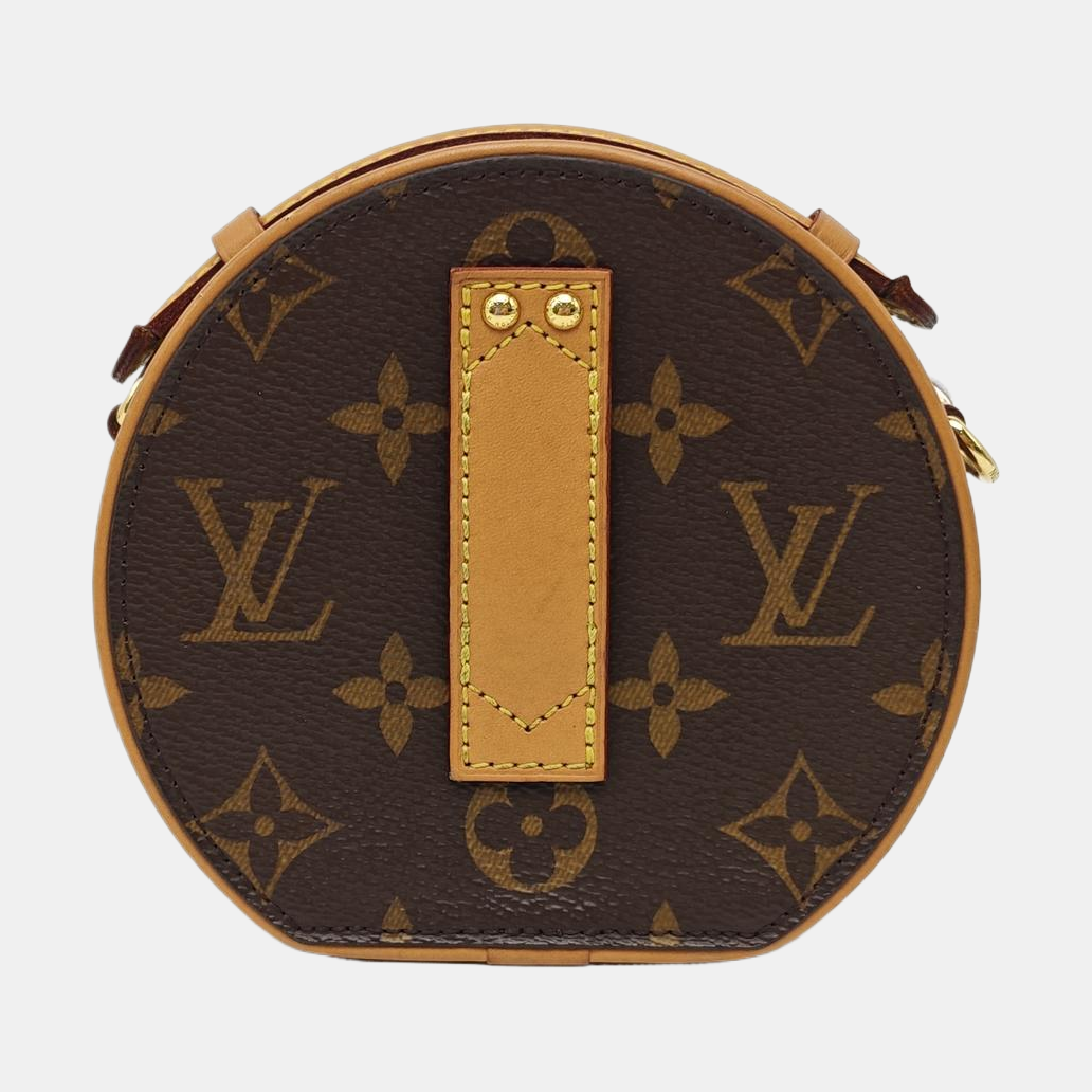BOITE CHAPEAU Mini Monogram Coated Canvas Brown