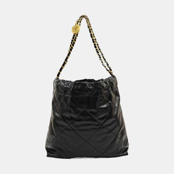 CHANEL 22 Small Quilted Calfskin Black