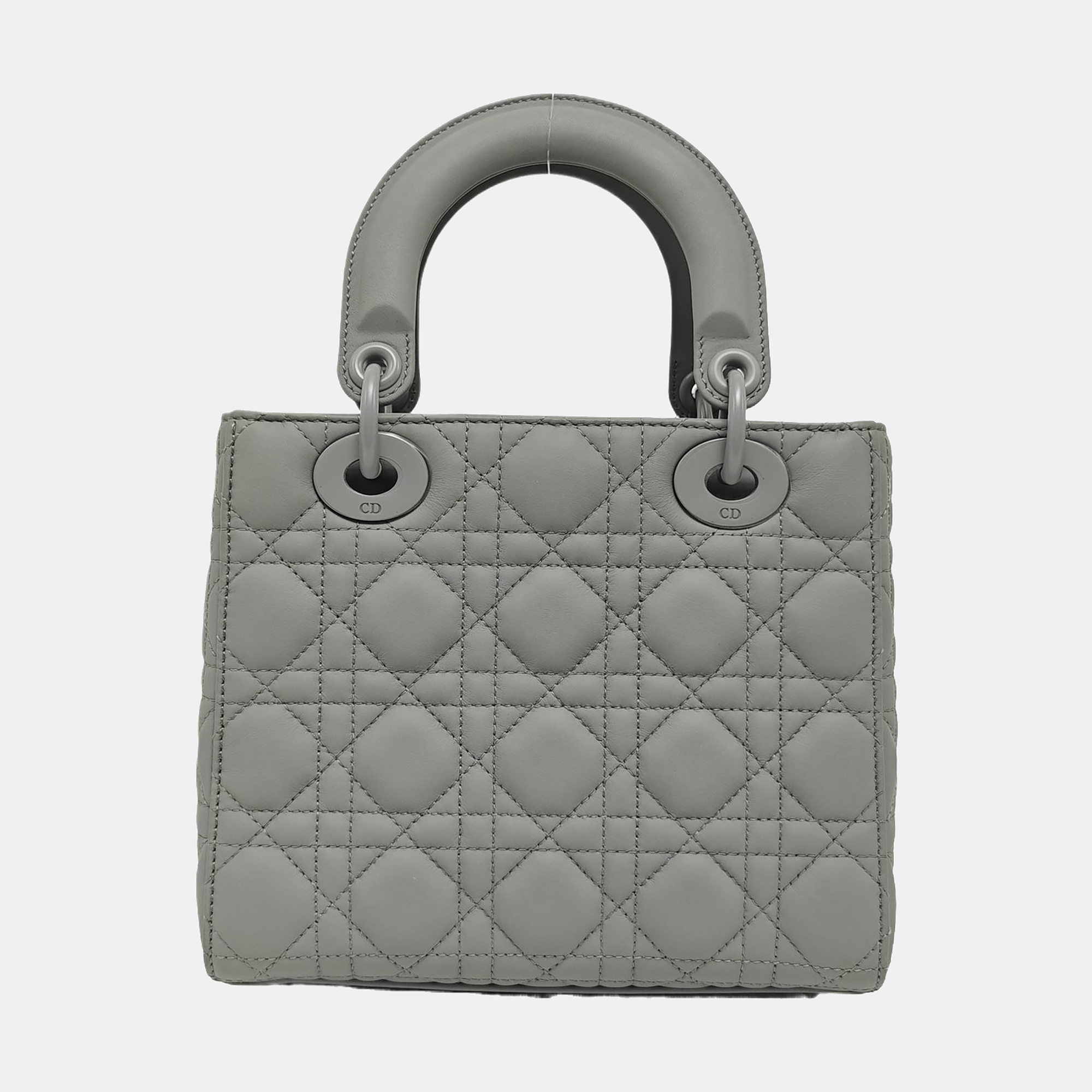 Lady Dior Small Cannage Lambskin Gray