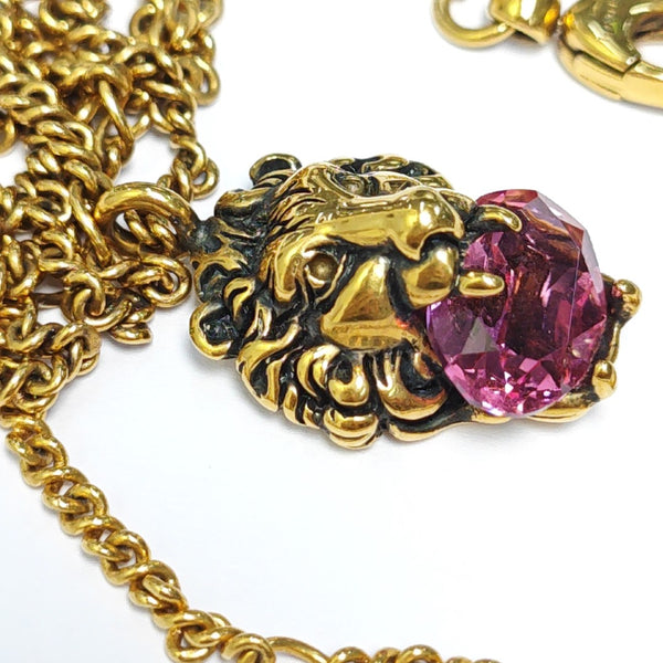 Lion Head Metal Gold Necklace