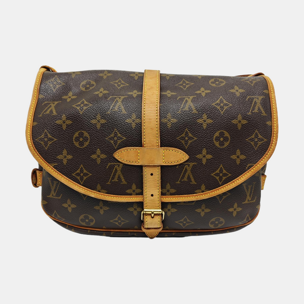 SAUMUR 30 Monogram Coated Canvas Brown