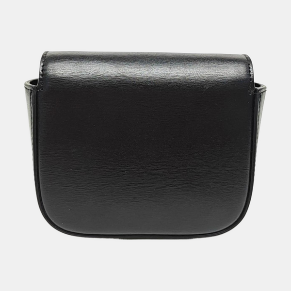 TRIOMPHE Piel de Becerro Negra Minibolso