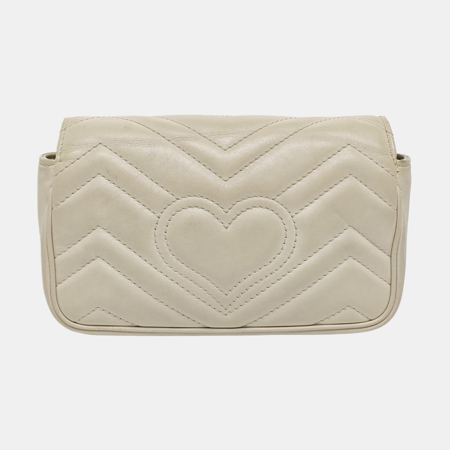 GG Marmont Mini Quilted Calfskin White