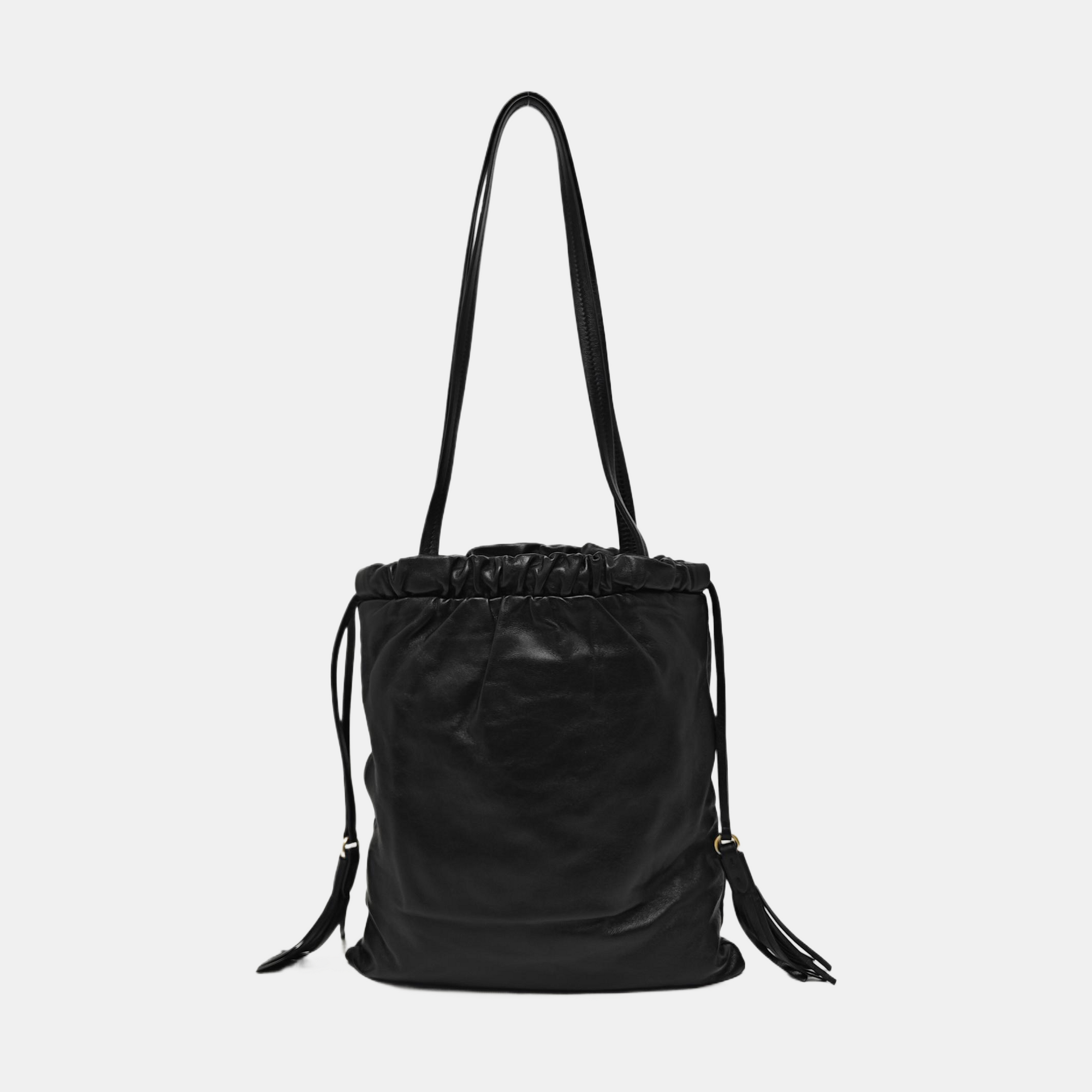 Lambskin Tote Bag Black