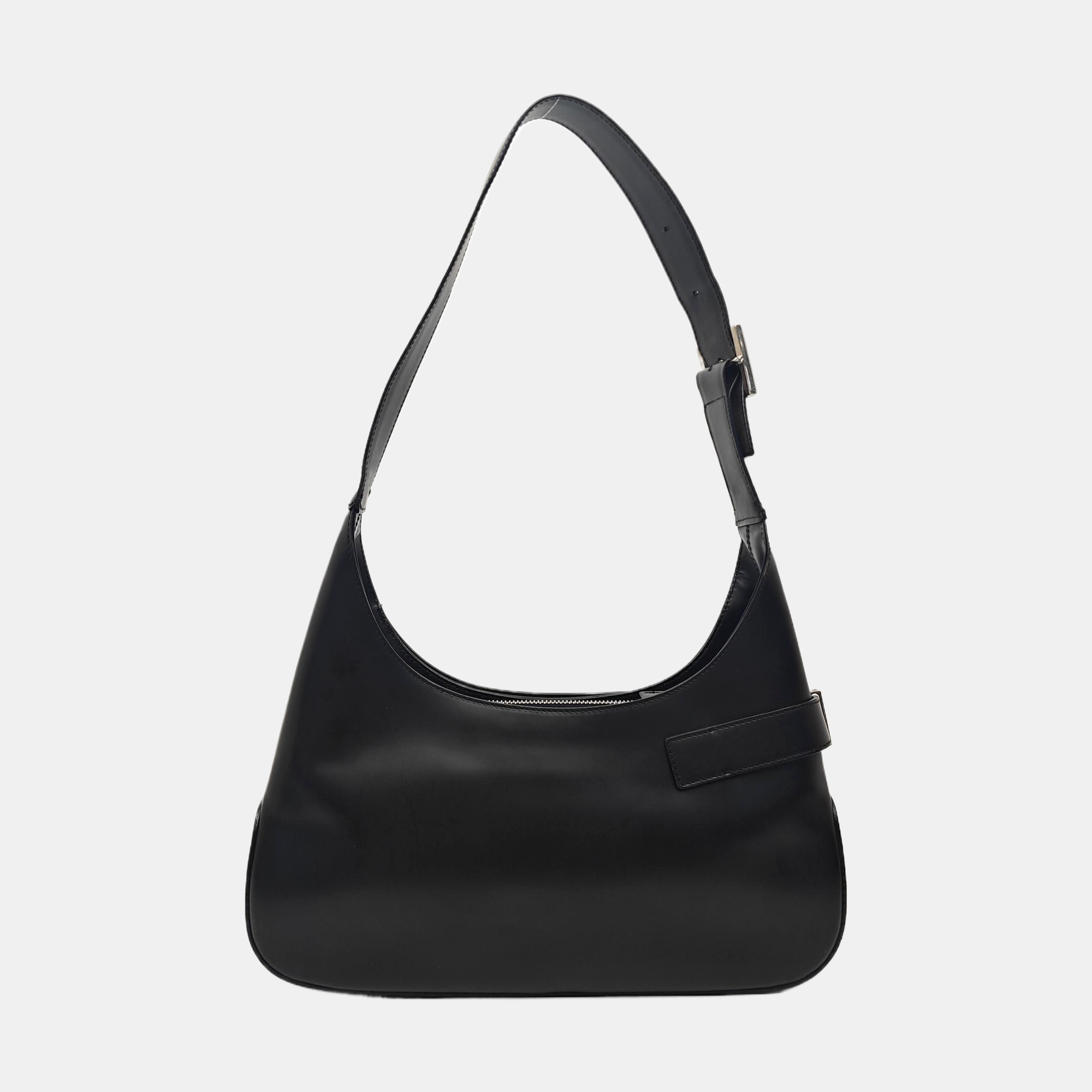 Clasp Hobo Medium Calfskin Black