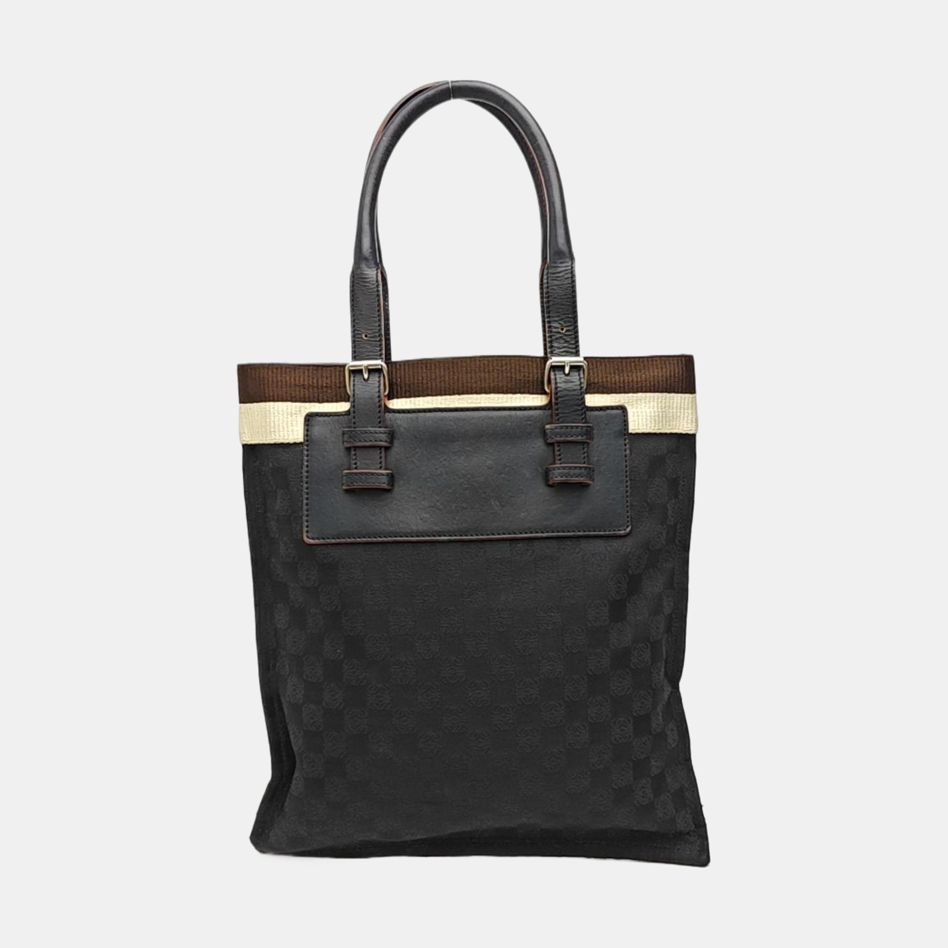 Canvas Top Handle Bag Black