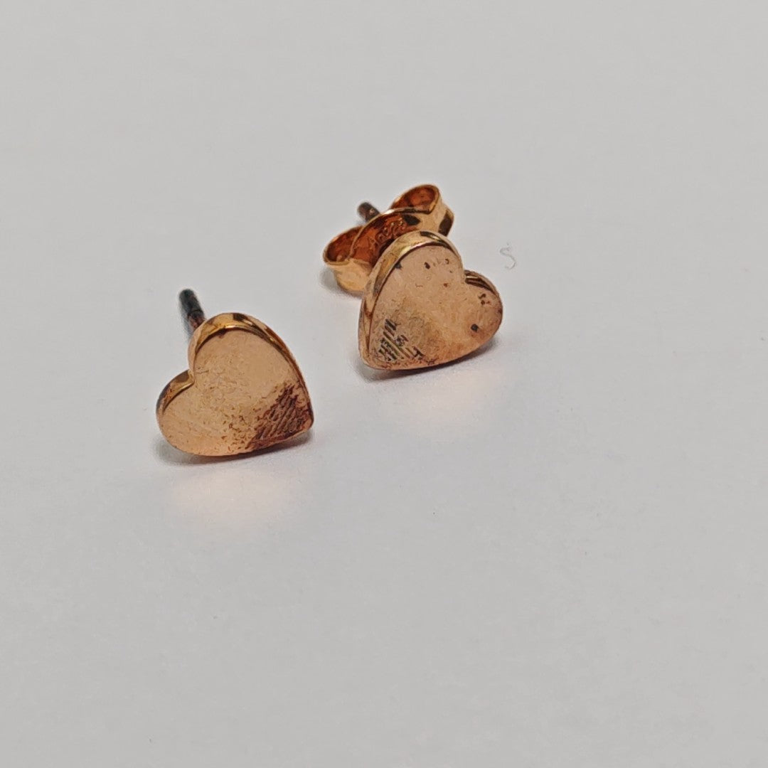 925 Sterling Silver Rose Gold Stud Earrings