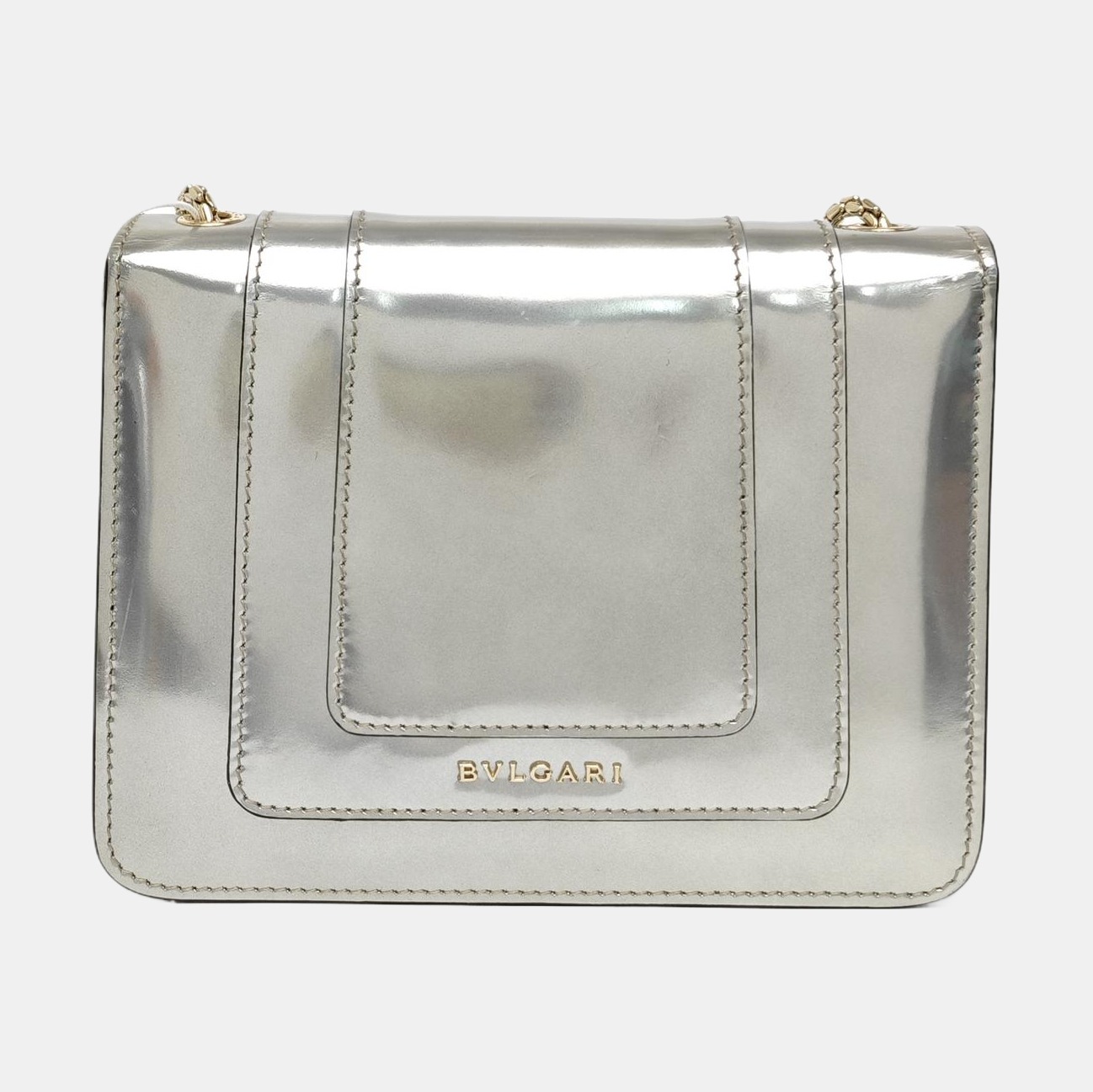 SERPENTI FOREVER Small Patent Leather Silver