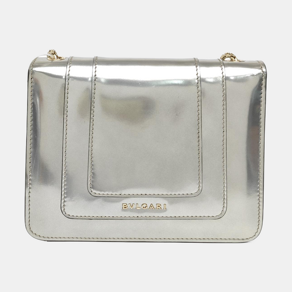 SERPENTI FOREVER Small Patent Leather Silver