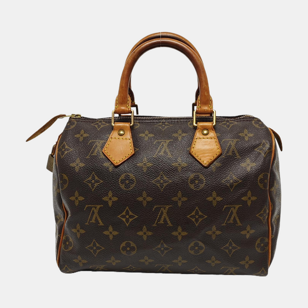 SPEEDY 25 Monogram Coated Canvas Brown