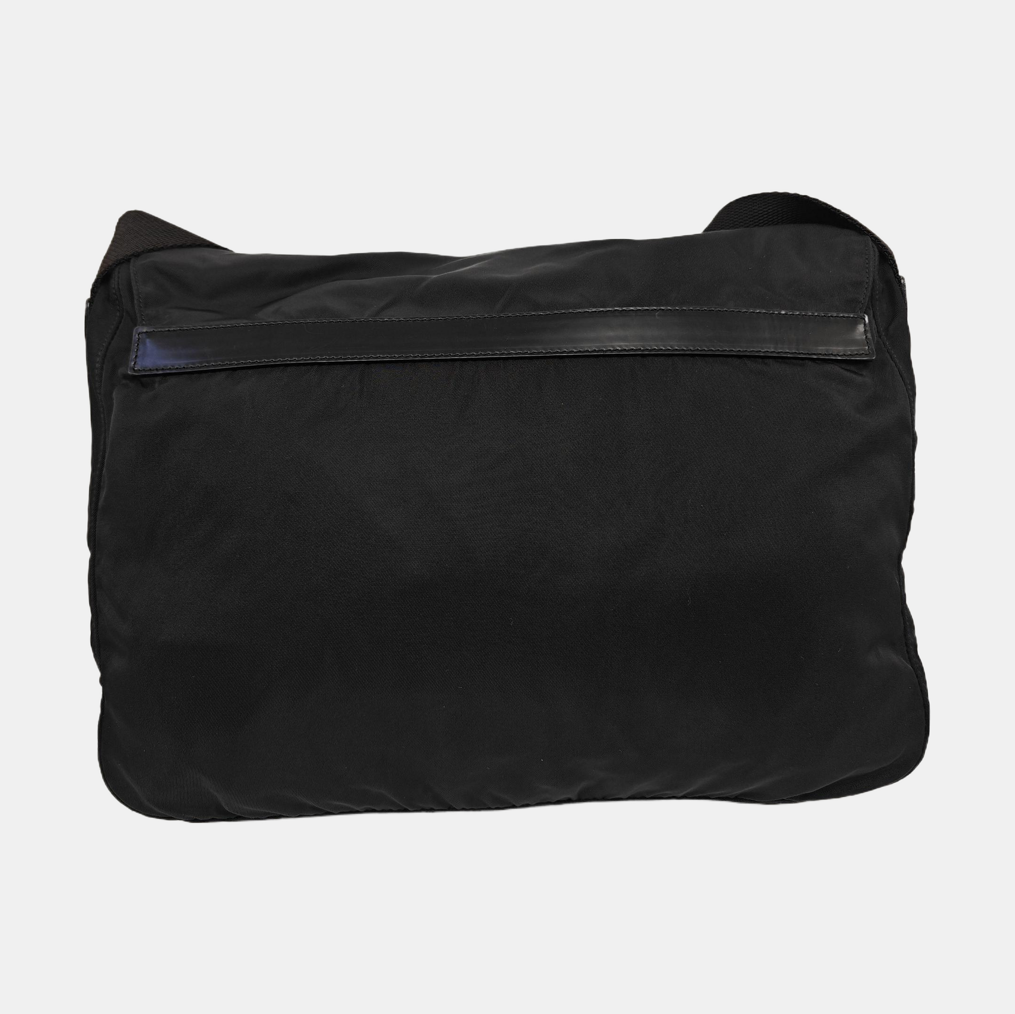 Nylon Shoulder Bag Black