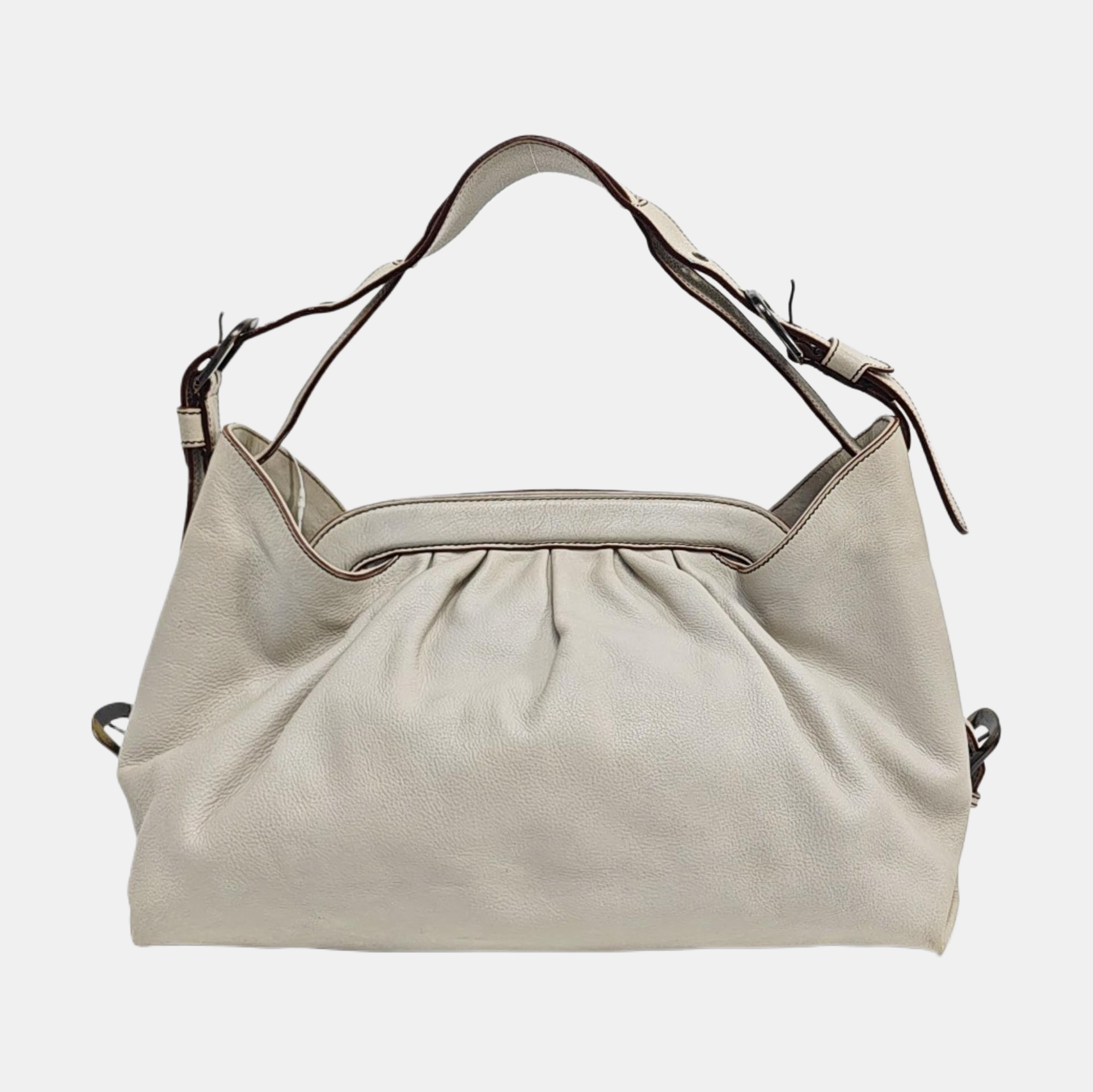 Calfskin Top Handle Bag White