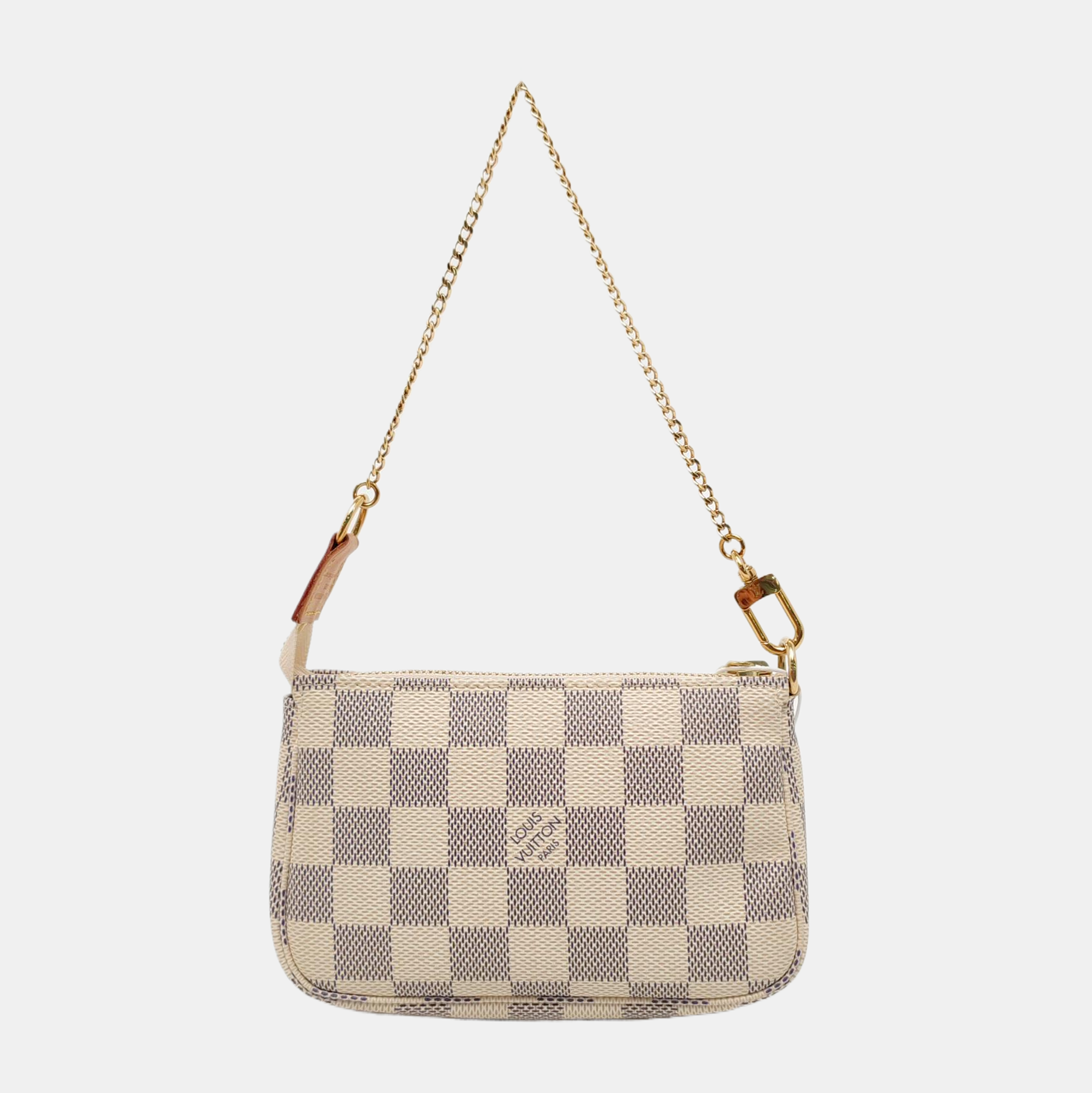 Authenticated pre-owned  ACCESSOIRES Mini Coated Canvas White - Top Handle Bag at Looply
