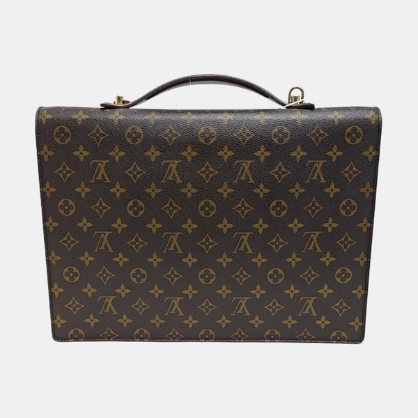 PORTE DOCUMENT Monogram Coated Canvas Brown