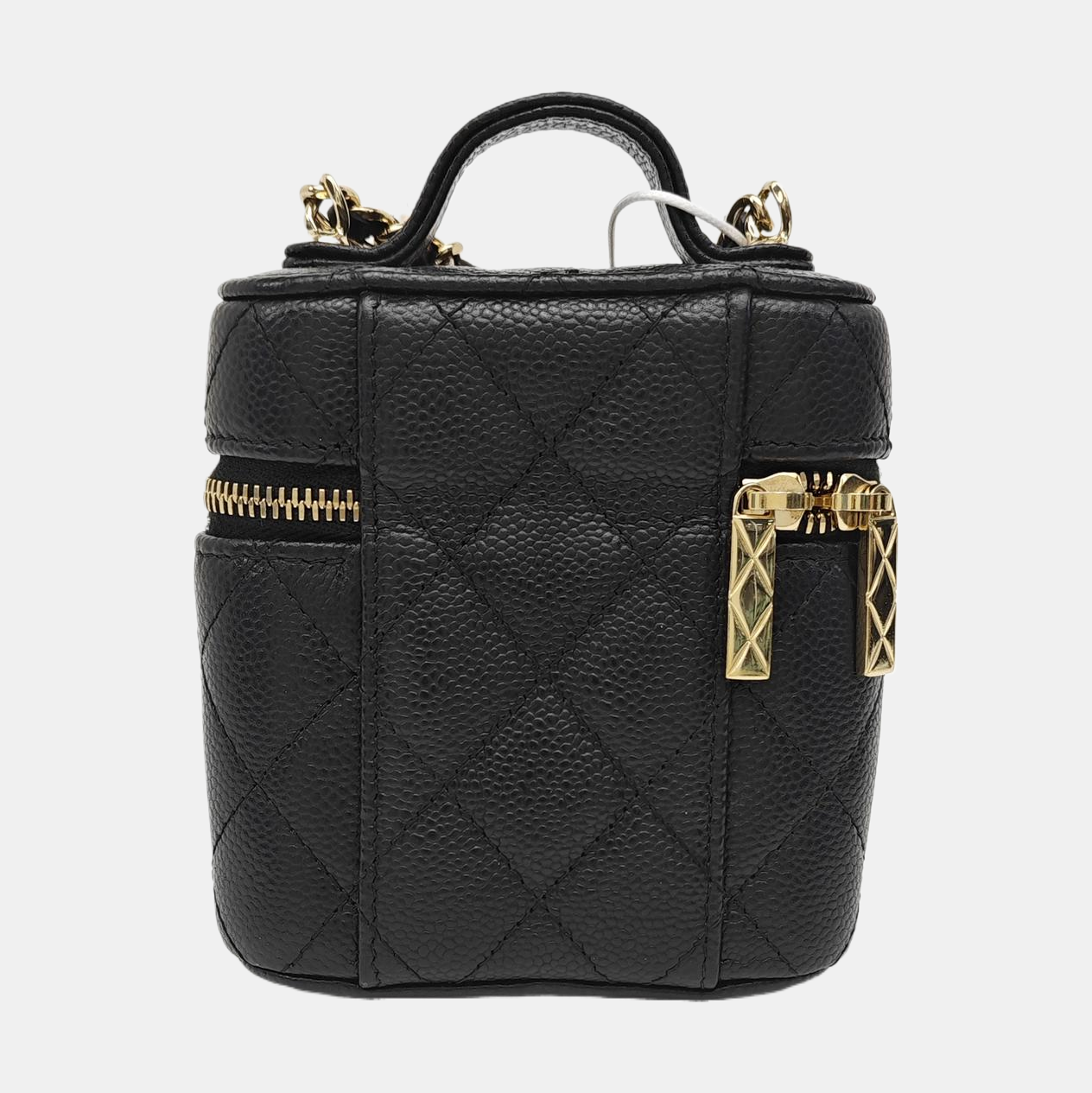 VANITY CASE Mini Quilted Grained Calfskin Black