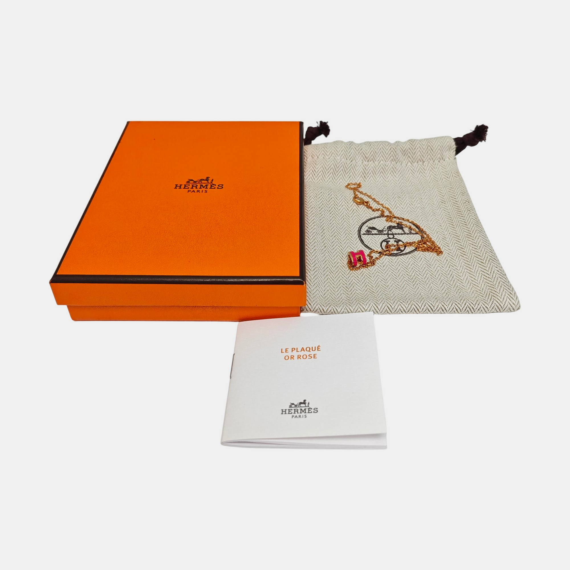 Pop H Metal Rose Gold Necklace