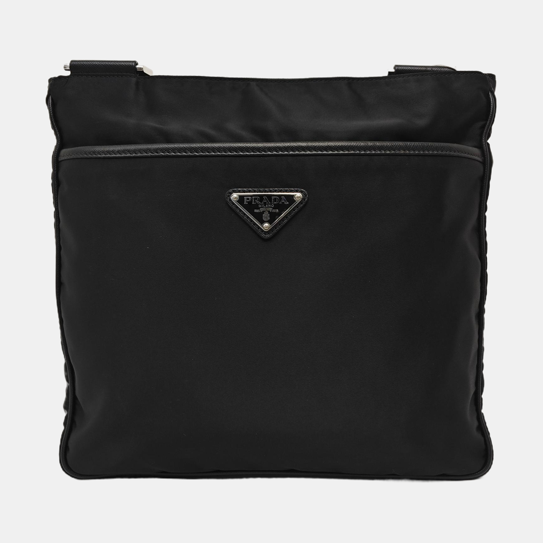 Nylon Shoulder Bag Black